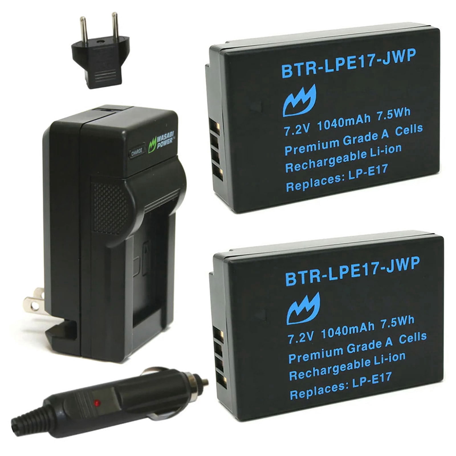 NextGen Canon EOS R50 Battery Replacement Kit, 2-Pack, Charger