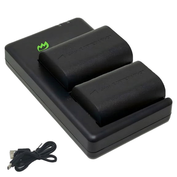 Replacement for Canon EOS R6 Mark II Battery (2-Pack, 2400mAh) and Dual Charger