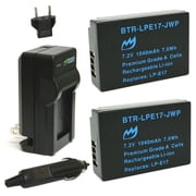Replacement for Canon EOS RP Battery 2-Pack, 1040mAh and Charger