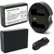 Replacement for Canon EOS Rebel T6 Battery 2-Pack, 1600mAh and Dual Charger