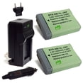 thumbnail image 1 of Replacement for Canon PowerShot G7 X Mark II Battery (2-Pack, 1250mAh) and Charger with Car Adapter, 1 of 3