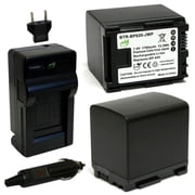 Replacement for Canon VIXIA HF G70 Battery 2-Pack, 1780mAh and Charger with Car Adapter