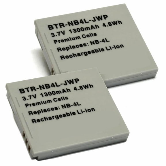 Replacement for Canon VIXIA mini Battery (2-Pack, 1300mAh)