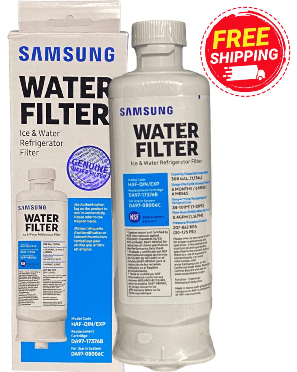 Replacement for DA9717376B HAFQIN/EXP Refrigerator Water Filter