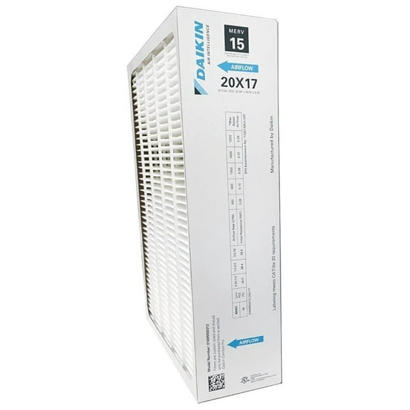 Replacement for Daikin 0160M00013-17" x 20" x 5" Pleated MERV 15 Replacement Filter