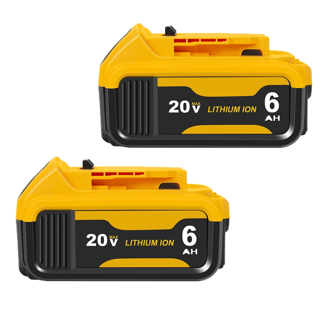 DeWalt 20V Max XR 6.0AH Lithium Ion Battery 2 Pack Cordless Rechargeable Power Replacement DCB200 Walmart