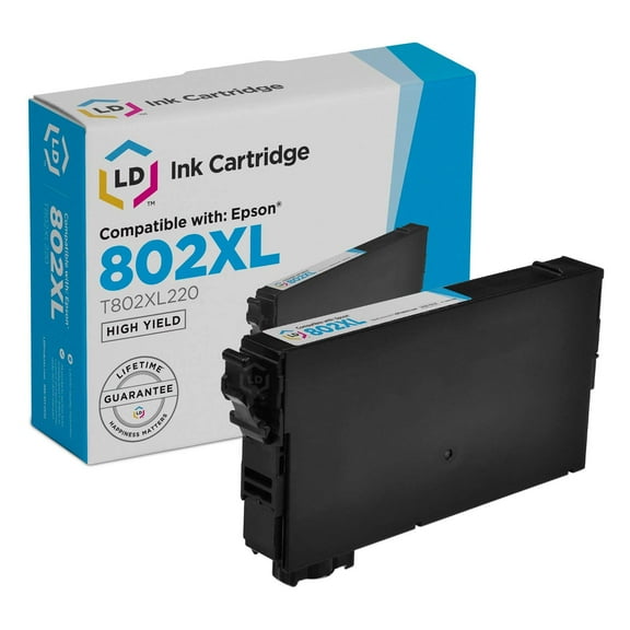 LD Products Compatible Replacement for Epson 802XL T802XL220 High Yield Cyan Ink Cartridge
