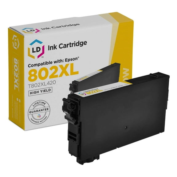 LD Products Compatible Replacement for Epson 802XL T802XL420 High Yield Yellow Ink Cartridge