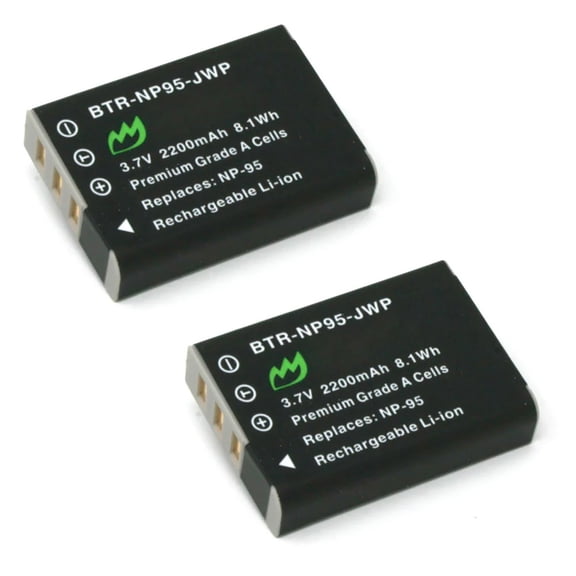Replacement for Fujifilm Fuji FinePix REAL 3D W1 Battery (2-Pack, 2200mAh)