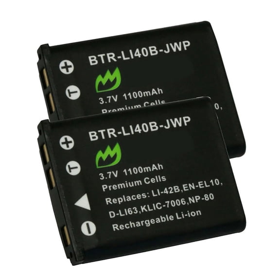 Replacement for Fujifilm NP-45S Battery (2-Pack, 1100mAh)