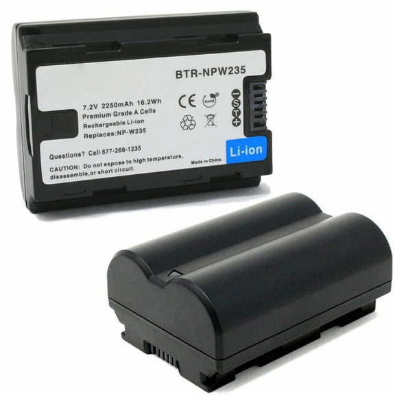 Replacement for Fujifilm NP-W235 Battery (2-Pack, 2250mAh)