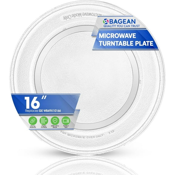 Replacement for GE WB49X10166 Microwave Glass Turntable Plate/Tray 16"