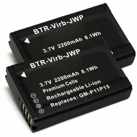 Replacement for Garmin TT 15 Dog Device Battery (2-Pack, 2200mAh)