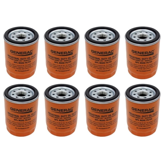 Replacement for Generac 8 Pack Genuine Oil Filters for 0044510 Generator - 070185ES-8PK