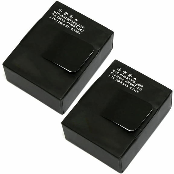 Replacement for GoPro HERO3 Black Battery (2-Pack, 1280mAh)