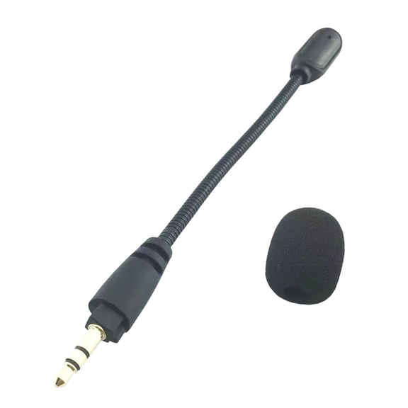 Replacement for HS35 HS45 Wireless Gaming Headsets 3.5mm Detachable Unidirectional Game Boom Microphone