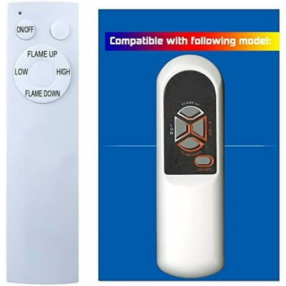 Replacement for Heat Surge Electric Fireplace Heater Remote Control Model B C CS W1 W17 W18 W1A W5 X1 X23A X5A X5B X5C X5C-S Y10