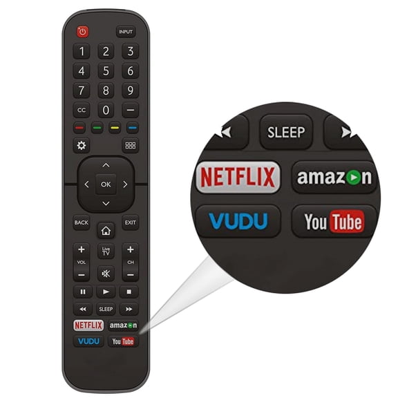 Replacement for Hisense TV Remote, EN2A27 IR Remote Control for Hisense 4K LED HD UHD Smart TVs (Not for Hisense Roku TVs)