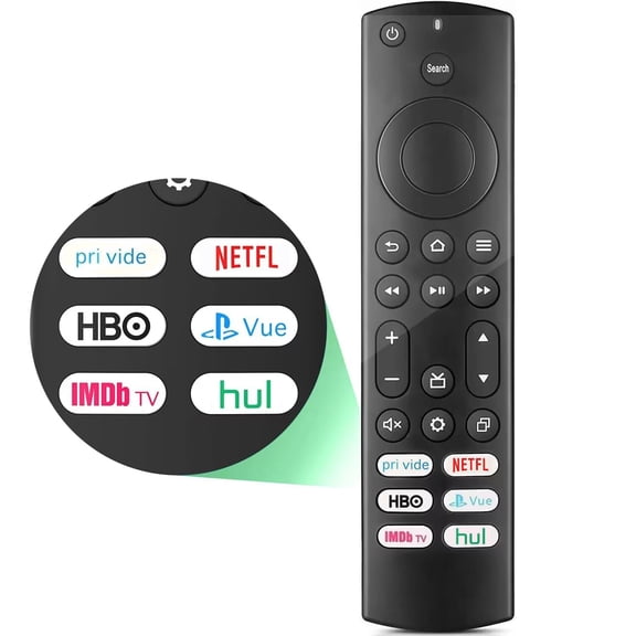 Replacement for Insignia/Toshiba/Pioneer Smart TV Remote, Universal Compatible for AMZ Smart TV Remote (Not for Stick and Cube) with 6 Hot Keys