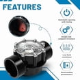 thumbnail image 1 of Replacement for Jandy 7305 Check Valve 180 Degree 2 Inch to 2.5 Inch Check Valve Compatible with Straight Through Flow Fit for Pools and Spas, 1 of 5