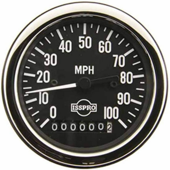 Replacement for KENWORTH T800 CURVED GLASS YEAR 2000 3 .375IN ELECTRIC SPEEDOMETER GUAGE 0-100 MPH PROGRAMABLE W/ ODOMETER