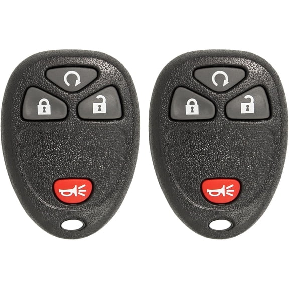 Replacement for Keyless Entry Car Key Vehicles That Use 4 Button 15913421 OUC60270, Self-Programming - 2 Pack