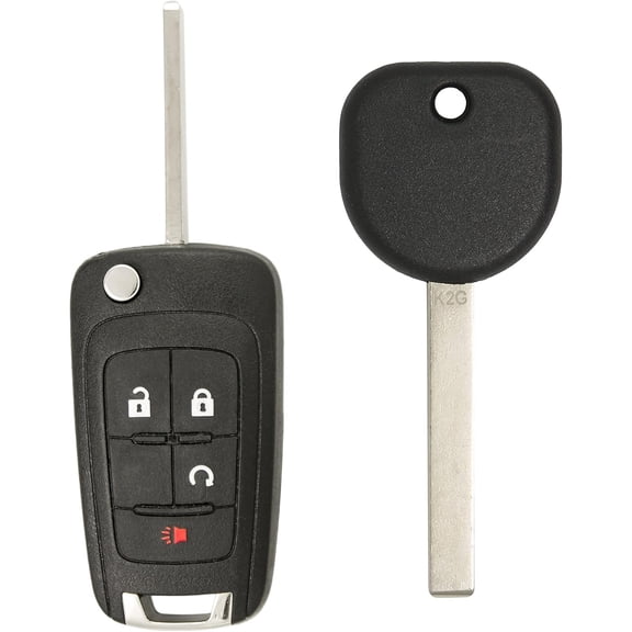 Replacement for Keyless Remote 4 Button Flip Car Key Fob for OHT01060512 with Ignition Car Key High Security Laser Sidemill B119 HU100