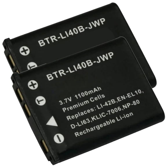 Replacement for Kodak Easyshare Mini Battery (2-Pack, 1100mAh)