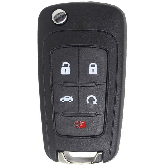 Replacement for New Keyless Remote 5 Button Flip Car Key Fob Select Impala Malibu Cruze Equinox and Other Vehicles That Use FCC OHT01060512