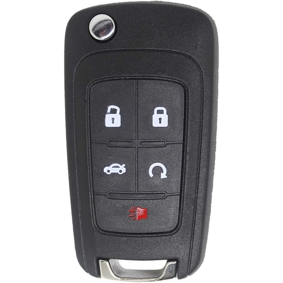 Replacement for New Keyless Remote 5 Button Flip Car Key Fob Select Impala Malibu Cruze Equinox and Other Vehicles That Use FCC OHT01060512
