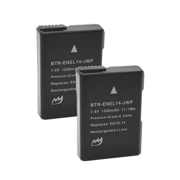 Replacement for Nikon D5300 Battery (2-Pack, 1500mAh)