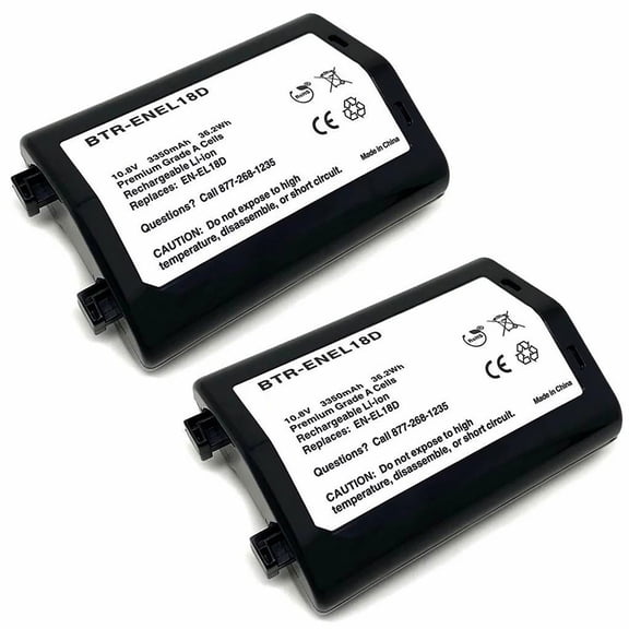 Replacement for Nikon EN-EL18d Battery (2-Pack, 3350mAh)