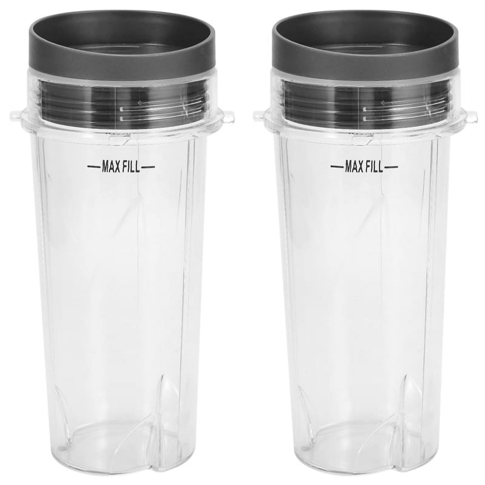 Enbizio Replacement Part for Ninja Blender Cups Single Serve 16 Ounce Cup Set with 2 Sip Lids for BL770 BL780 BL660 Professional (2 Pack)