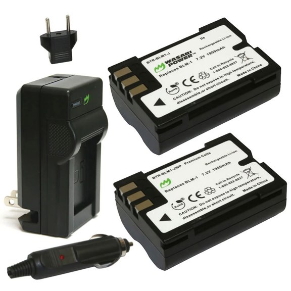Replacement for Olympus E-500 Battery (2-Pack, 1900mAh) and Charger