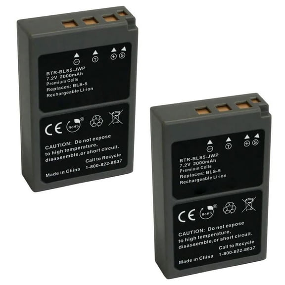 Replacement for Olympus PEN E-P2 Battery (2-Pack, 2000mAh)