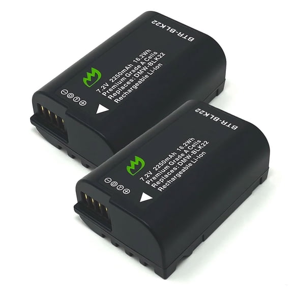 Replacement for Panasonic Lumix DC-GH6 Battery (2-Pack, 2250mAh)
