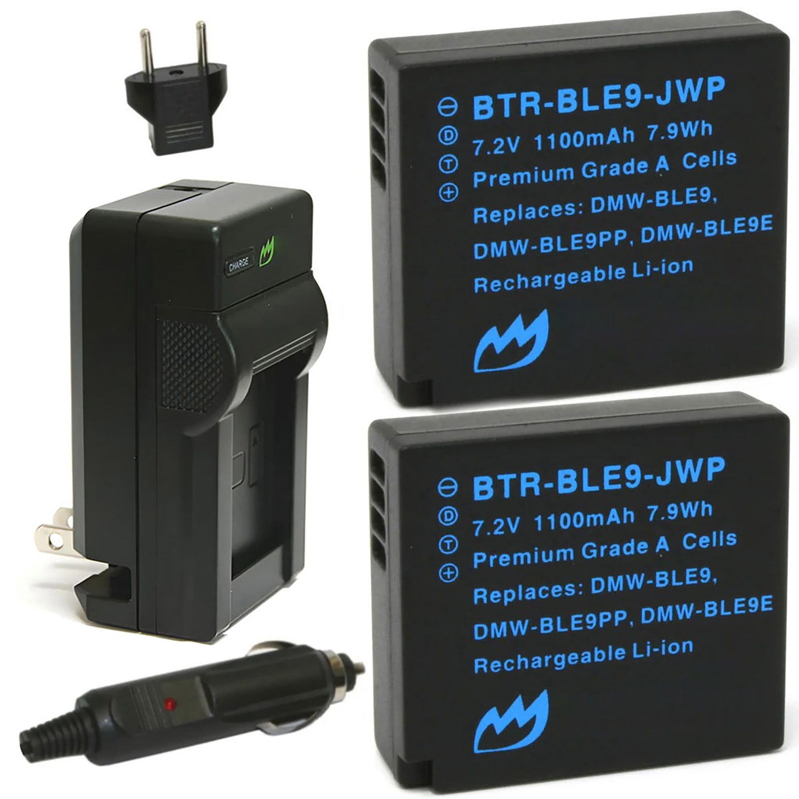 Replacement for Panasonic Lumix DC-ZS99 Battery (2-Pack, 1100mAh