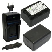 Replacement for Panasonic VW-VBL090 Battery 2-Pack, 2200mAh and Charger