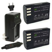 Replacement for Pentax K-5 Battery 2-Pack, 2300mAh and Charger with Car Adapter
