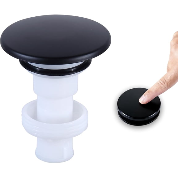 Replacement for Pfister 972098A Push-Seal Drain Assembly - Black Drain Plug - Genuine Replacement Part