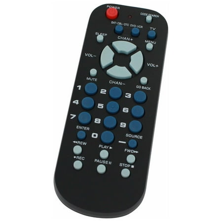 Replacement for RCA 3-Device Universal Remote Control Palm Sized - Works with Digital Stream Digital TV Converter Box - Remote Code 2303