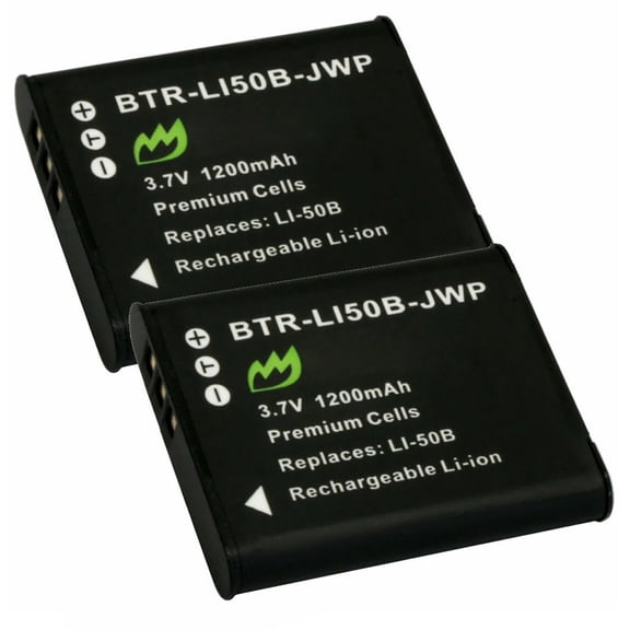 Replacement for Ricoh WG-1 Battery (2-Pack, 1200mAh)