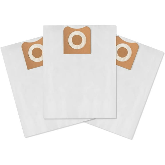 Replacement for Ridgid VF3502 High Efficiency, Dry Pickup Dust Bags Fit for 12 - 16 Gallon Ridgid Wet / Dry Vacuums (3-Pack)