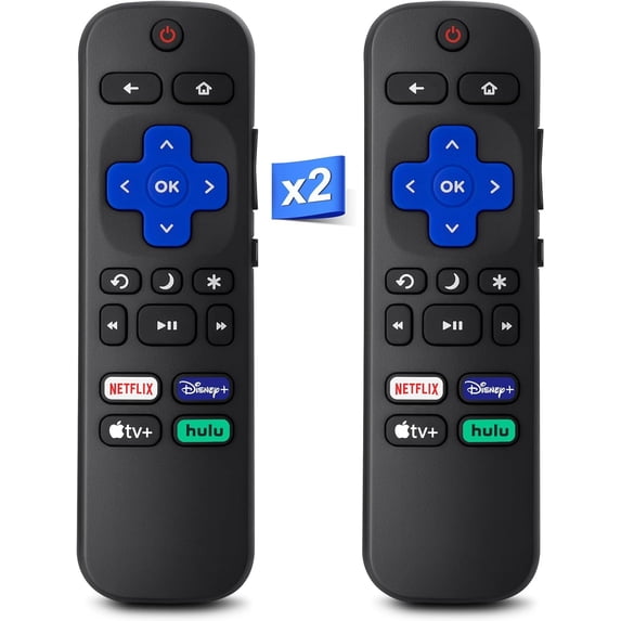 Replacement for Roku-TV-Remote, Compatible for /Onn/Sharp Roku Series Smart TVs【Pack of 2】