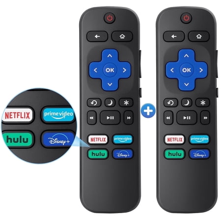 Replacement for Roku-TV-Remote-Control,for TCL Roku for Hisense Roku for Onn Roku Series Smart TVs(NOT for Roku Stick and Box)?Pack of 2?