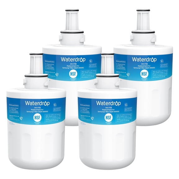 Waterdrop Replacement for Samsung Aqua-Pure Plus DA29-00003G, DA29-00003B, DA29-00003A, HAFCU1 Refrigerator Water Filter By Waterdrop(4 Pack)