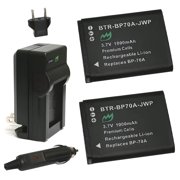 Replacement for Samsung SL605 Battery 2-Pack, 1000mAh and Charger with Car Adapter