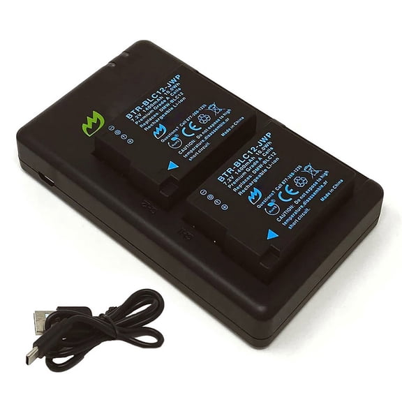 Replacement for Sigma dp2 Quattro Battery (2-Pack, 1400mAh) and Dual Charger