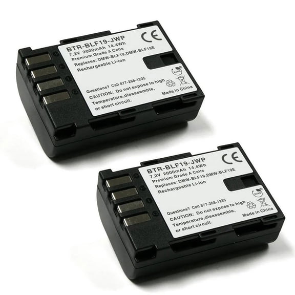Replacement for Sigma fp Battery (2-Pack, 2000mAh)