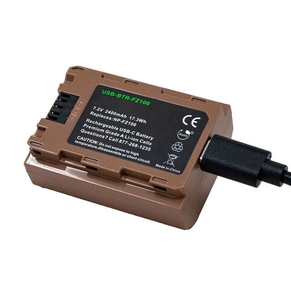 Replacement for Sony Alpha a7 III Battery (2400mAh) with USB-C Fast Charging